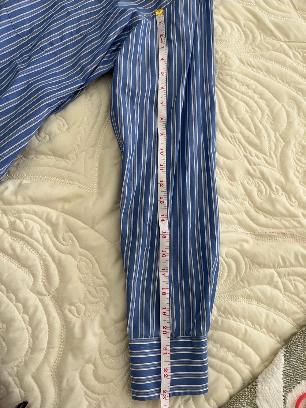 Valentino Men’s Blue Striped Button-Down Shirt size xl - Picture 7 of 9